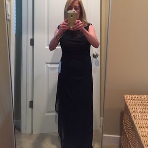 Navy blue evening dress